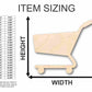 Unfinished Wood Shopping Cart Shape - Craft - up to 46" DIY
