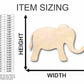 Unfinished Wood Simple Elephant Shape - Animal - Wildlife - Craft - up to 46" DIY
