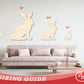 Unfinished Wood Sitting Bunny Shape - Craft - up to 46" DIY