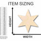 Unfinished Wood Six Pointed Star Shape - Craft - up to 46" DIY