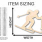Unfinished Wood Skier Shape - Winter Olympics - Craft - up to 46" DIY