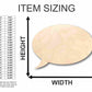 Unfinished Wood Speech Bubble Shape - Craft - up to 46" DIY
