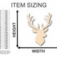 Unfinished Wood Stag Antler Shape - Animal - Craft - up to 46" DIY