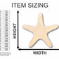 Unfinished Wood Starfish Shape - Ocean - Beach - Nursery - Craft - up to 46" DIY