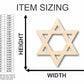 Unfinished Wood Star of David Israel Shape - Hanukkah - Craft - up to 46" DIY