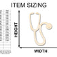Unfinished Wood Stethoscope Shape | Craft Cutout | up to 46" DIY