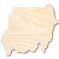 Unfinished Wood Sudan Country Shape - North Africa Craft - up to 46" DIY