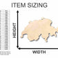 Unfinished Wood Switzerland Shape - Country - Craft - up to 46" DIY