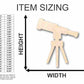 Unfinished Wood Telescope Shape - Kid's Room - Solar System - Planet - Space - Craft - up to 46" DIY