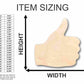 Unfinished Wood Thumbs Up Shape - Craft - up to 46" DIY