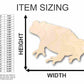 Unfinished Wood Toad Shape - Animal - Craft - up to 46" DIY