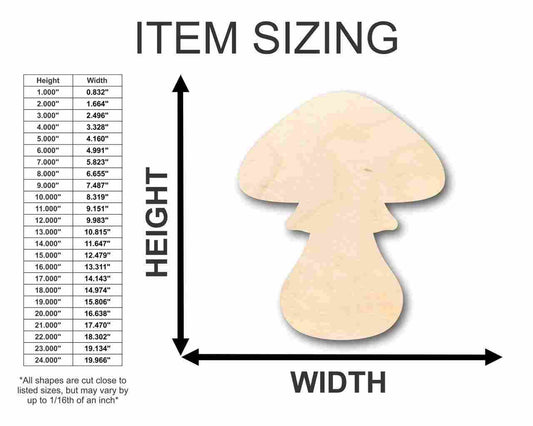 Unfinished Wood Toadstool Shape - Nature - Fairy Garden - Craft - up to 46" DIY