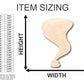 Unfinished Wood Tornado Cyclone Shape - Weather - Craft - up to 46" DIY