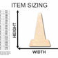 Unfinished Wood Traffic Cone Shape - Construction - Tool - Craft - up to 46" DIY