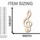 Unfinished Wood Treble Clef Shape - Music - Nursery - Craft - up to 46" DIY