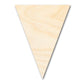 Unfinished Wood Triangle Bunting Shape - Craft - up to 46" DIY