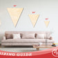 Unfinished Wood Triangle Bunting Shape - Craft - up to 46" DIY