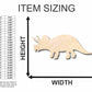 Unfinished Wood Triceratops Shape - Jurassic Park - Dinosaur - Craft - up to 46" DIY