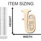 Unfinished Wood Tuba Shape - Music - Craft - up to 46" DIY