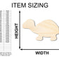 Unfinished Wood Turtle Shape - Craft - up to 46" DIY