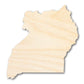 Unfinished Wood Uganda Country Shape - East Africa Craft - up to 46" DIY
