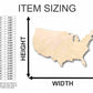 Unfinished Wood Continental United States Shape - USA - Country - Craft - up to 46" DIY