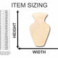 Unfinished Wood Vase Shape - Craft- up to 46" DIY