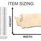Unfinished Wood Washington Shape - State - Craft - up to 46" DIY