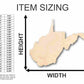 Unfinished Wood West Virginia Shape - State - Craft - up to 46" DIY