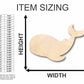 Unfinished Wood Whale Shape - Ocean - Nursery - Craft - up to 46" DIY
