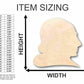 Unfinished Wood Shakespeare Shape - Literature - History - Craft - up to 46" DIY