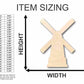 Unfinished Wood Windmill Shape - Dutch - Farm - Garden - Craft - up to 46" DIY