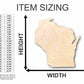Unfinished Wood Wisconsin Shape - State - Craft - up to 46" DIY