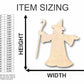 Unfinished Wood Wizard Fantasy Shape - Halloween - Craft - up to 46" DIY