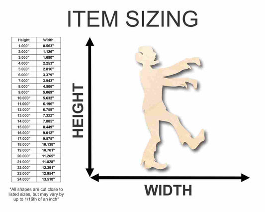 Unfinished Wood Zombie Monster Shape - Halloween - Craft - up to 46" DIY