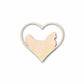Unfinished Wood Chicken Heart Silhouette - Craft- up to 46" DIY