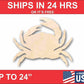 Unfinished Wood Crab Silhouette - Craft- up to 46" DIY