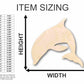 Unfinished Wood Dolphin Silhouette - Craft- up to 46" DIY