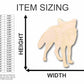 Unfinished Wood Fox Silhouette - Craft- up to 46" DIY