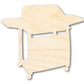 Unfinished Wood BBQ Grill Shape - Craft - up to 46" DIY