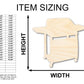 Unfinished Wood BBQ Grill Shape - Craft - up to 46" DIY