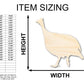 Unfinished Wood Guinea Fowl Shape - Craft - up to 46" DIY