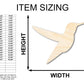 Unfinished Wood Hummingbird Shape - Garden Wildlife Craft - up to 46" DIY