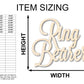 Unfinished Wood Ring Bearer Shape - Word Craft - up to 46"