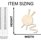 Unfinished Wood Yarn Shape | Knitting Ball and Needles Silhouette | Craft Cutout | up to 46" DIY