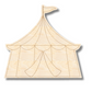 Unfinished Wood Etched Fair Tent Shape | Paint By Line Crafts | up to 30" DIY