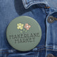 Makerlane Market Floral Logo Pin Button  - 3 Sizes