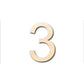 Unfinished Wood Arial Number 3 Shape - Craft - up to 46" DIY