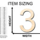 Unfinished Wood Arial Number 3 Shape - Craft - up to 46" DIY