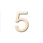 Unfinished Wood Arial Number 5 Shape - Craft - up to 46" DIY